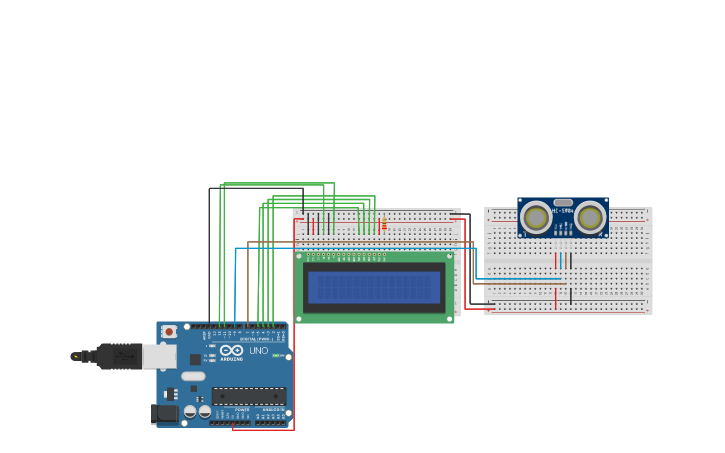Circuit design Dian of Arduino with LCD Interface | Tinkercad