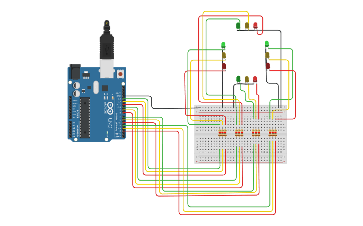 Circuit design Scaffold And PT - Tinkercad