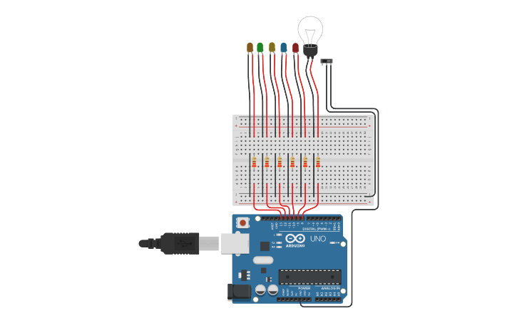 Circuit design blinking led design - Tinkercad