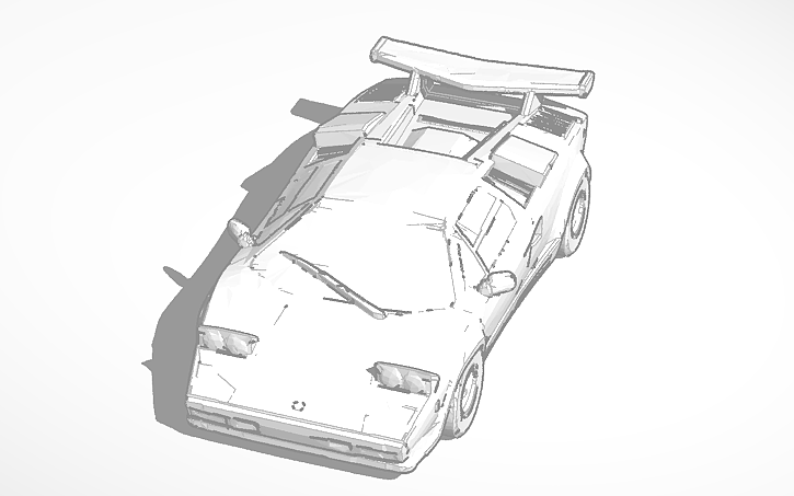 3D design lamborghini Countach - Tinkercad