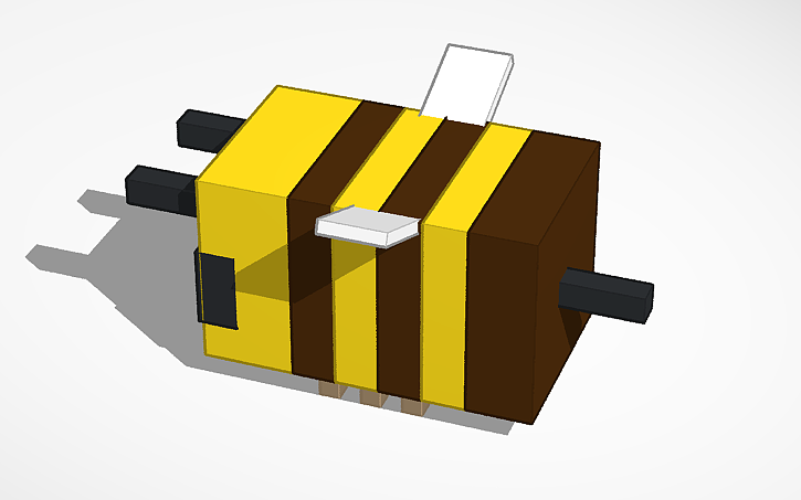 3D design Minecraft: Bee - Tinkercad