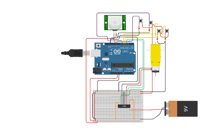 Circuit design EntregaFinal Accionamientos UTEC - Tinkercad