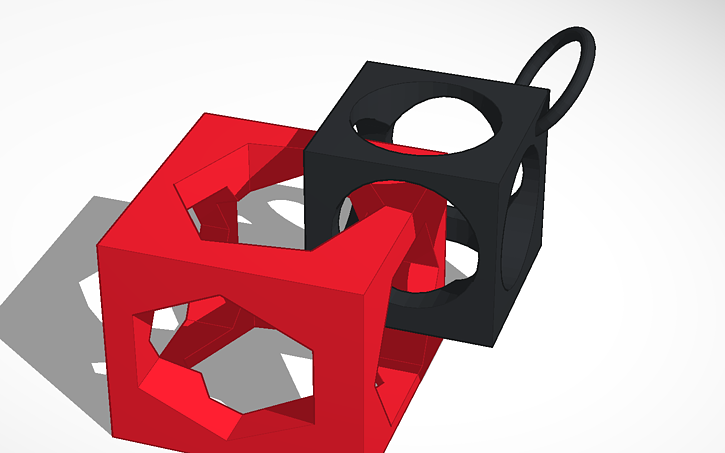 3D design Interlocking Keychain - Tinkercad