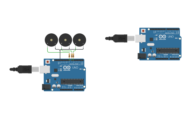 Circuit design Música com buzzer - Tinkercad