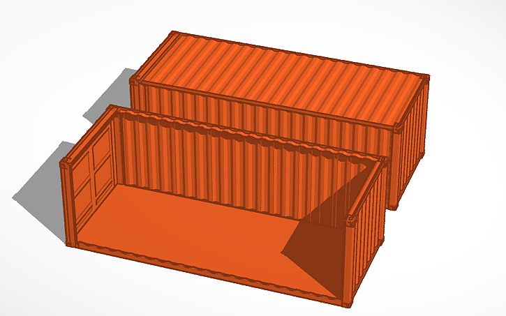 3D design MISSION 3 SHIPPING CONTAINER TEMPLATE - Tinkercad