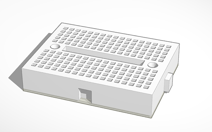 3D design Mini Protoboard - Tinkercad
