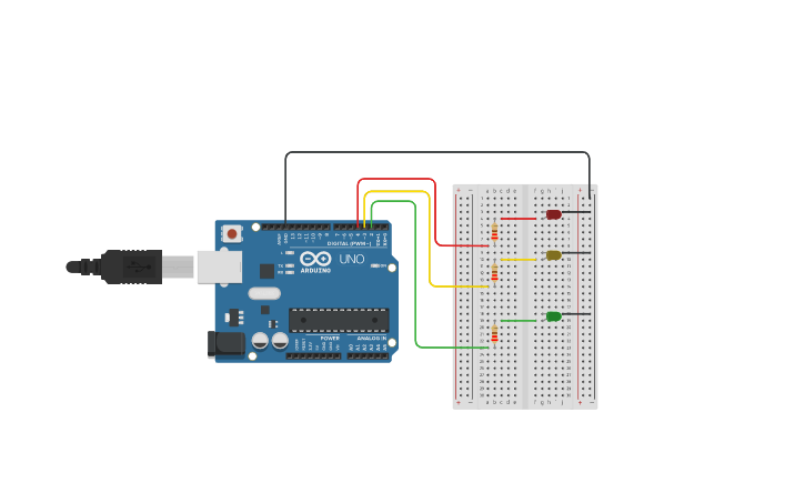 Circuit Design Arduino Basic Blinking Traffic Signal Light Program And Circuit Design Arduino Basic Blinking Traffic Signal Light Program And