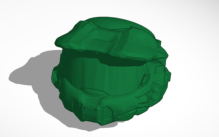 3D design master chief helmet - Tinkercad