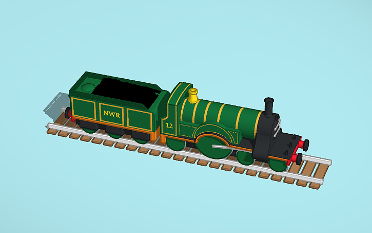 3D design Emily The Emerald Engine (GNR Stirling Single) - Tinkercad