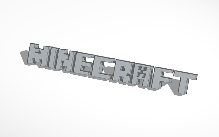 3D design Minecraft Logo | Tinkercad