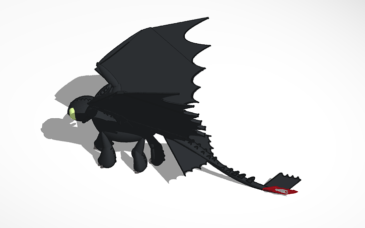 3D design toothless from how to train your dragon - Tinkercad