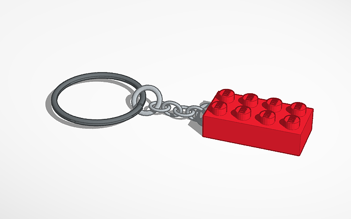 3D design lego keychain - Tinkercad