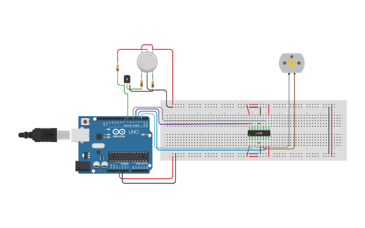 Circuit design Toxic Gas Exhaust | Tinkercad