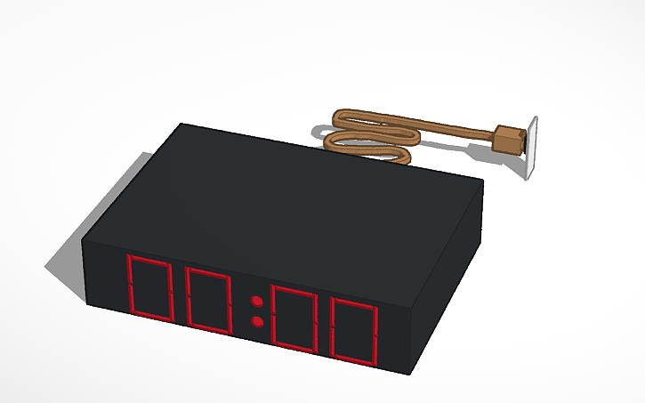 3D design Digital clock - Tinkercad