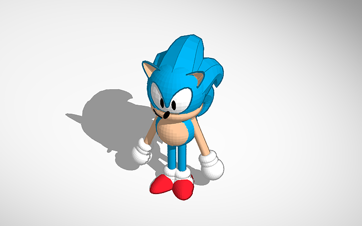 3D design Sonic The Hedgehog - Tinkercad
