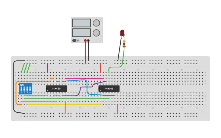 Circuit design Using NAND Gate - Tinkercad