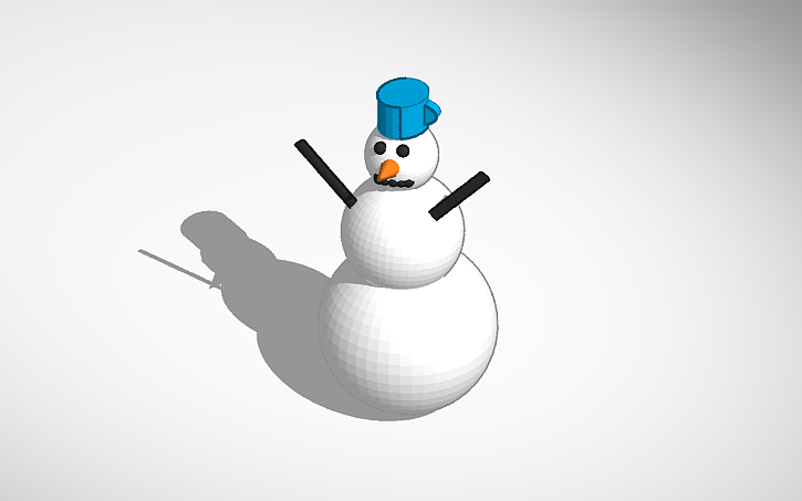 3D design snowman #adskThrowChallenge - Tinkercad