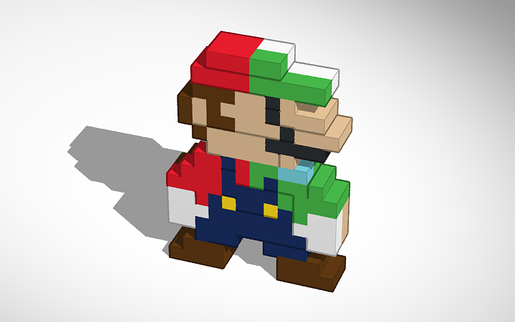 3D design Mario and luigi - Tinkercad