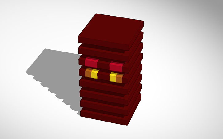 Minecraft Magma Cube In Mid Jump Tinkercad