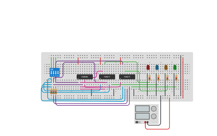 Circuit design DEMULTIPLEXER - Tinkercad