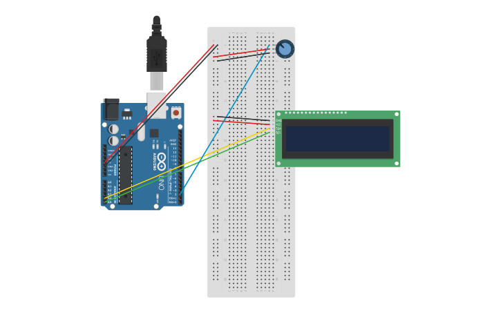 Circuit design LCD - Tinkercad
