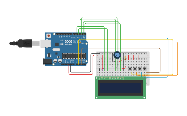 Circuit design LCD Menus ++ - Tinkercad