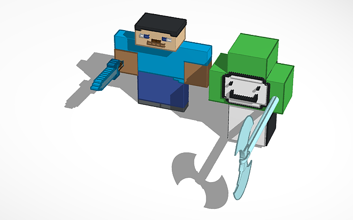 3D design steve and fat&hacker dream | Tinkercad