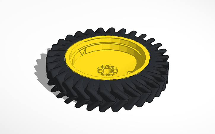 3D design tractor tire - Tinkercad