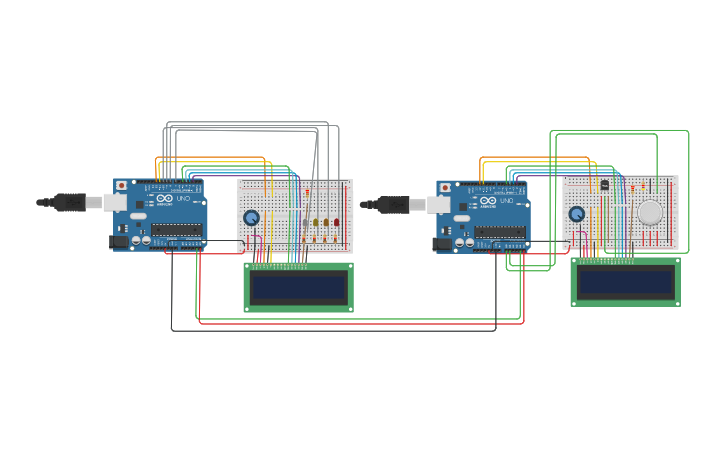 Circuit design Master-Slave 2 I/O | Tinkercad