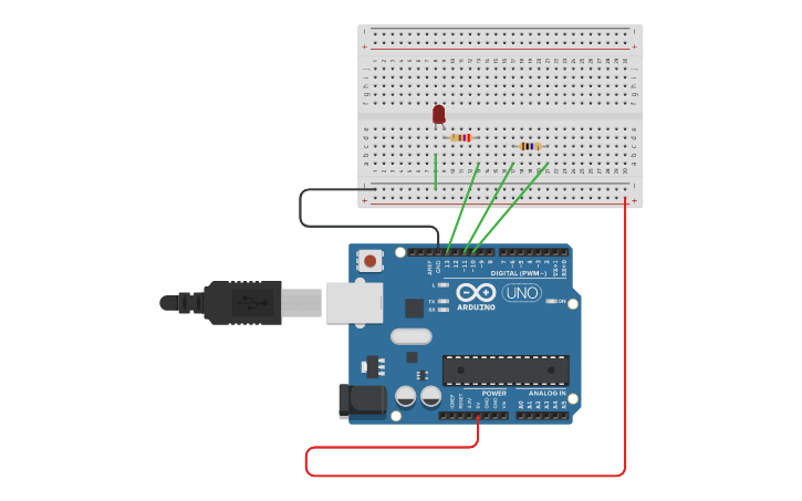 Circuit design Touch Sensor - Tinkercad