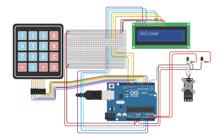 Circuit design Access control - Tinkercad