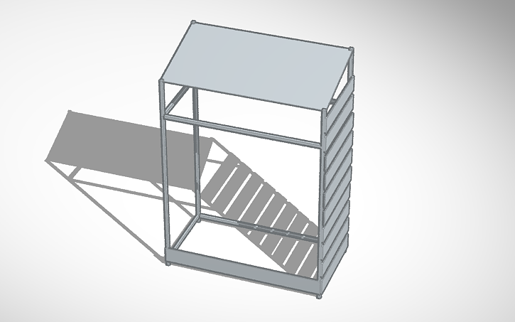 3D design Logs Storage Shed - Tinkercad