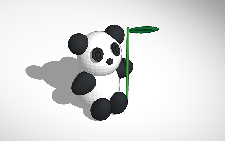 Как собрать панду 3д. Панда в Tinkercad. Панда 3д модель. Панда 3d модель. Нарисованная Панда 3д