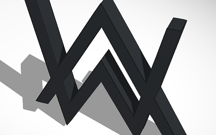 3D Design Alan Walker Logo Tinkercad