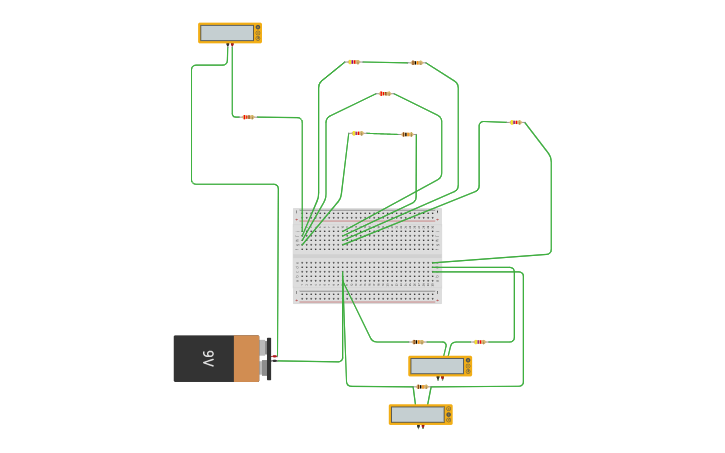 Circuit design Series and Parallel - Tinkercad