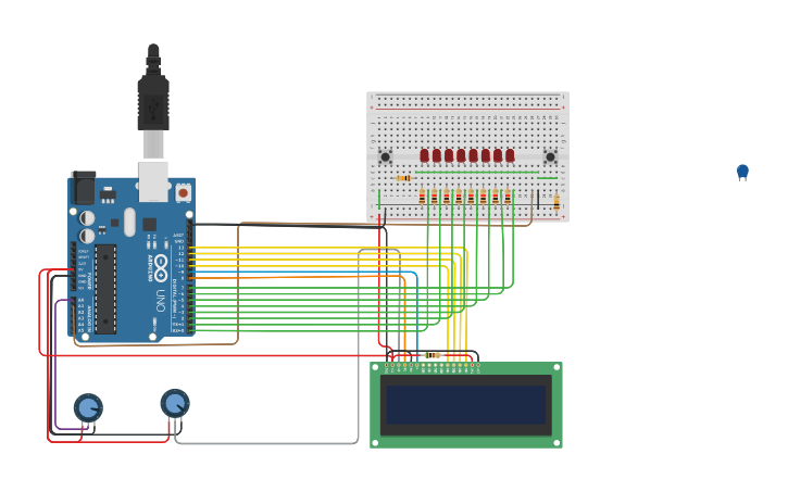 Circuit design Jogo - Ping - Pong | Tinkercad