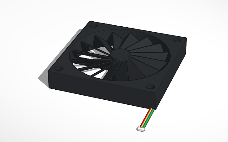 3D design Computer fan XL - Tinkercad