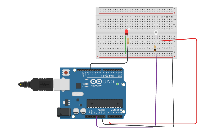 Circuit design Ambient Light - Tinkercad