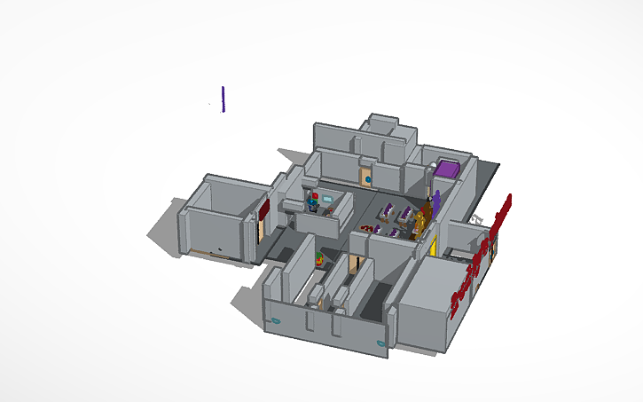 Fnaf Map Design 3D design Copy of FNAF 1 map | Tinkercad