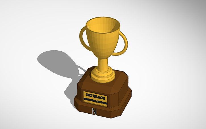 Openscad Trophy 3D design Trophy for Speedude_Customs - Tinkercad