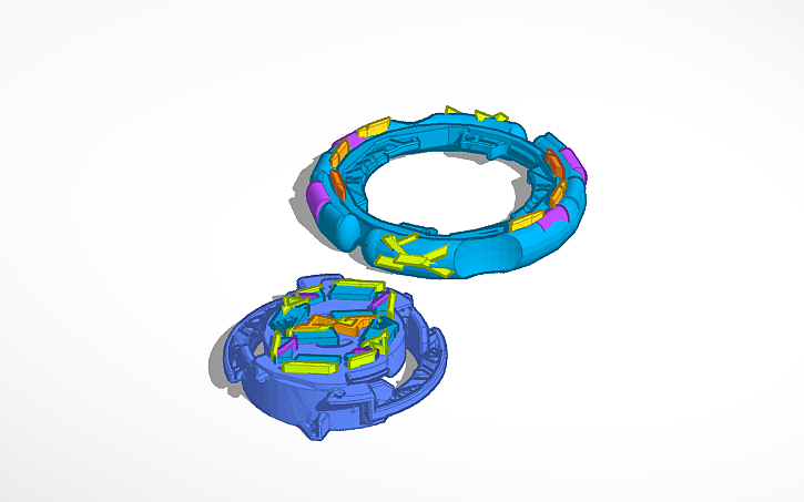 3D design Beyblade Burst Quadstrike Labyrinth Jormungand | Tinkercad