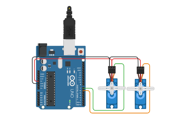 Circuit design Copy of SCARA (S) основа - Tinkercad