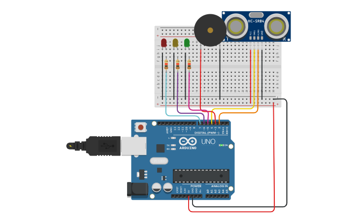 Circuit design sensor de sonido - Tinkercad