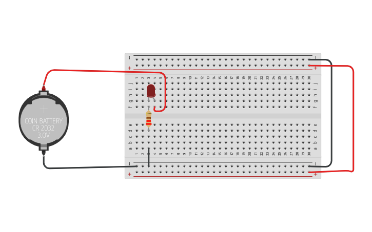 Circuit design resistor - Tinkercad