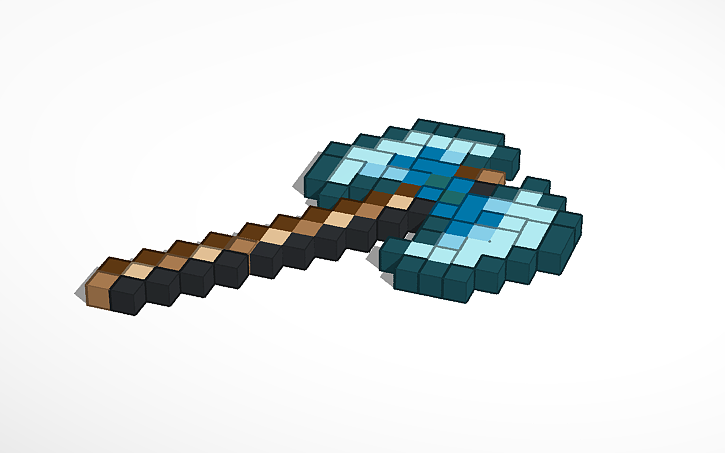 3D design Minecraft Axe - Tinkercad