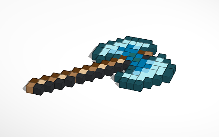 Minecraft Axe Display 3D design Minecraft Axe - Tinkercad