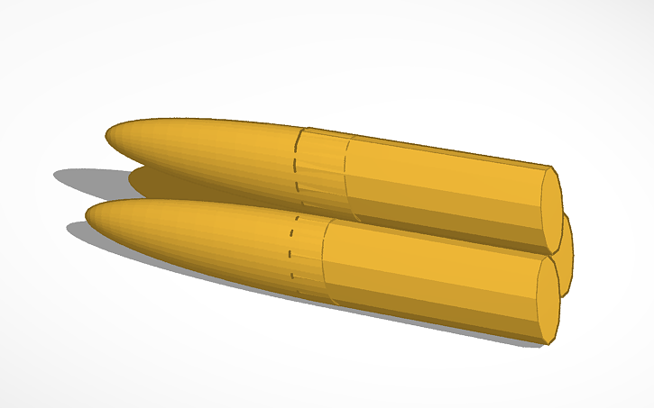 3D design sniper shells - Tinkercad