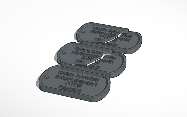 Captain marvel dog tag outlet