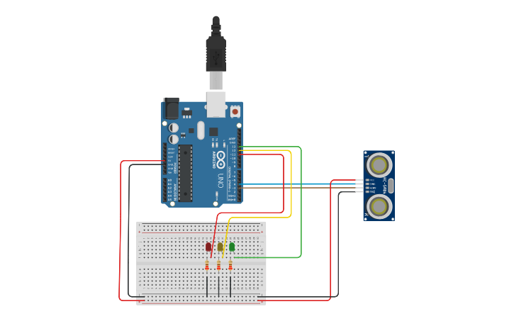 Circuit design Group 14 (Smart traffic lights) - Tinkercad