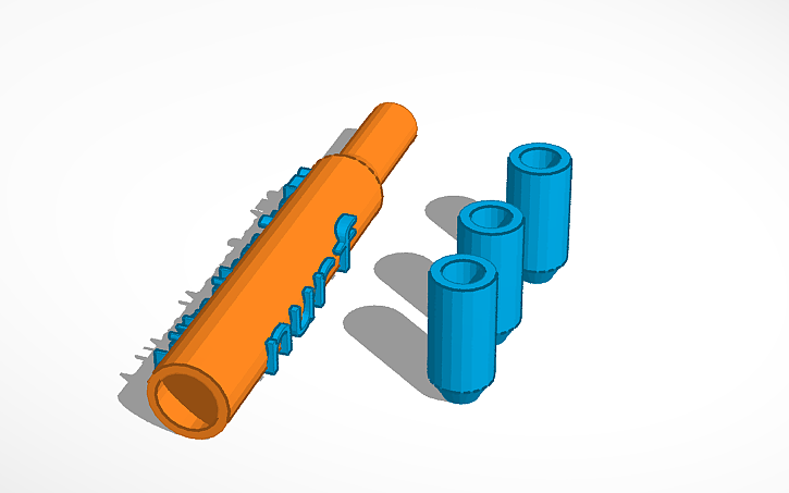 3D design nerf blow gun - Tinkercad